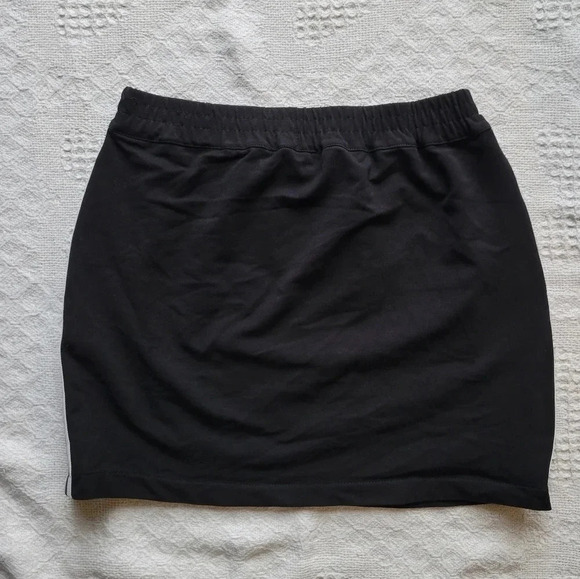 Goldie Black 3 White Stripped Cotton Mini Skirt - Picture 2 of 6